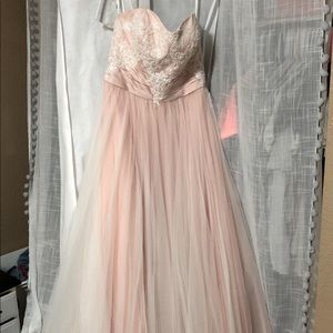 Jewel by David’s bridal blush dress
